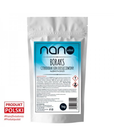Boraks czteroboran sodu 10-wodny Nanovital 1 kg